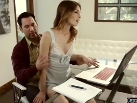 Young girl seduces her older stepfather for sexual pleasure