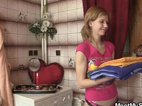 Young girl seduced into threesome with older couple