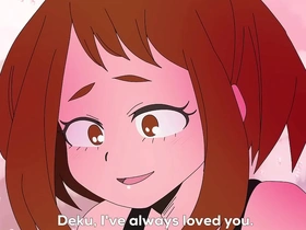 Midoriya's passionate encounter with Uraraka after her confession in Boku No Hero Academia