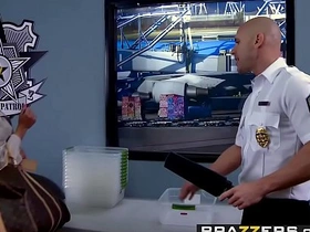 Savannah Stern and Johnny Sins in steamy airport security fetish scene