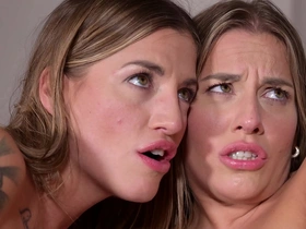 Tanned beauties in sexy outfits get double penetrated by teachers and handyman