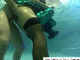 Wet and wild pool party with hardcore action